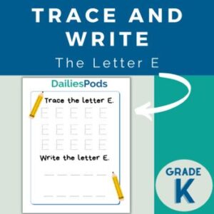 Trace Letter E