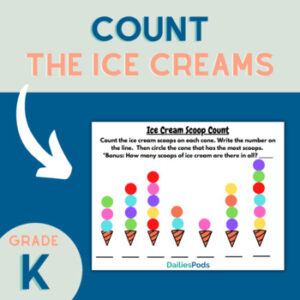 count the ice cream scoops